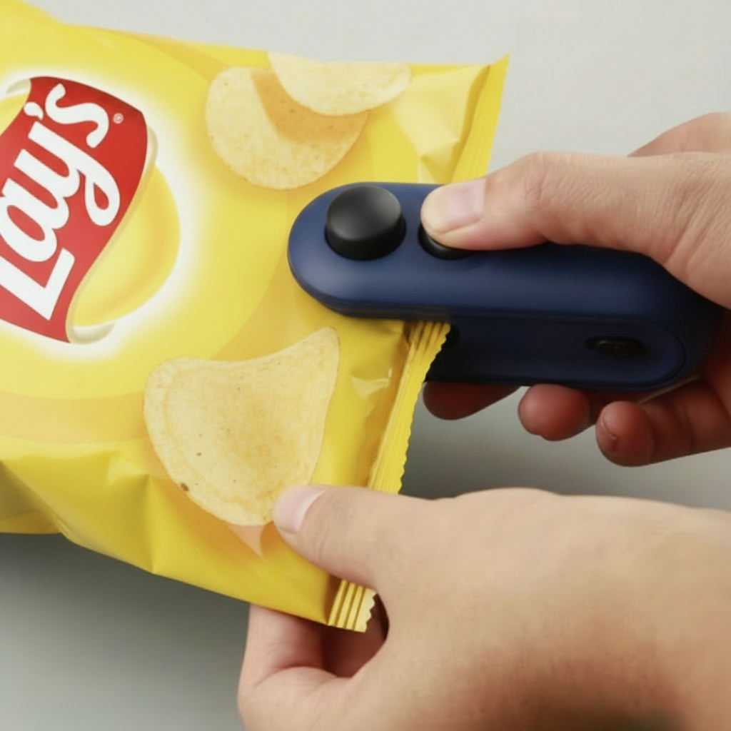 KitchenTechSA Blue & Black Bag Sealer Action