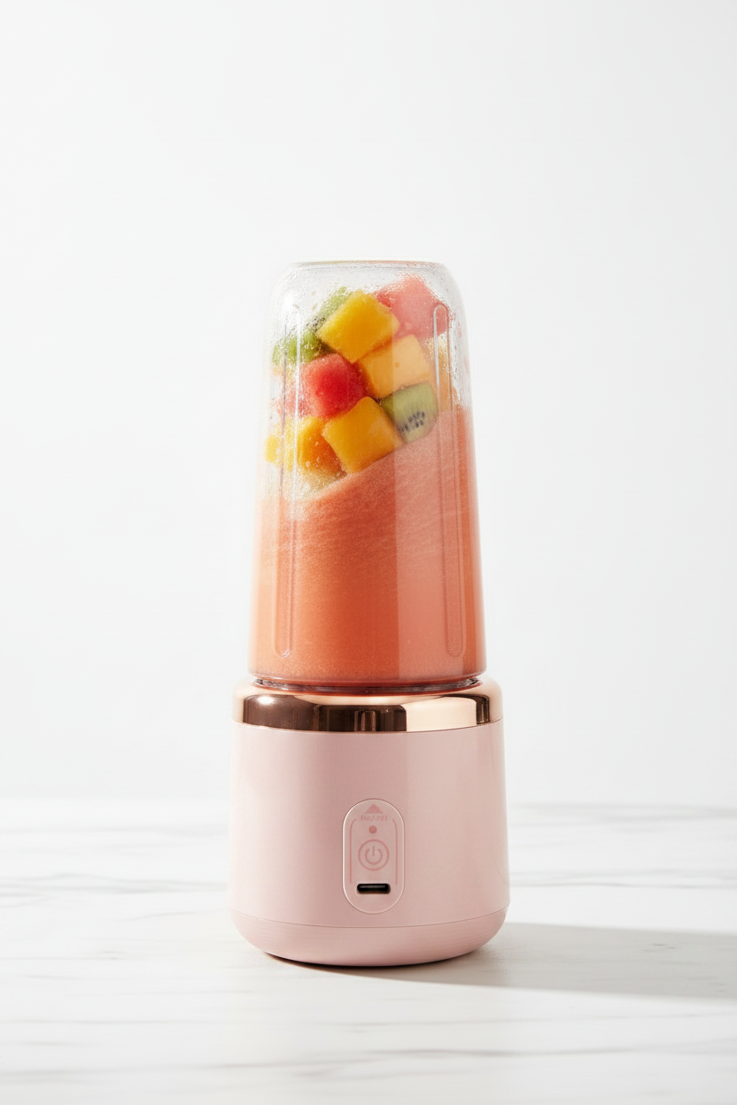 KitchenTechSA Pink Blender Action - Matched Style